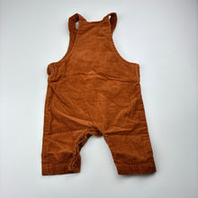 Load image into Gallery viewer, Unisex Baby Berry, corduroy cotton overalls / dungarees, EUC, size 00,  