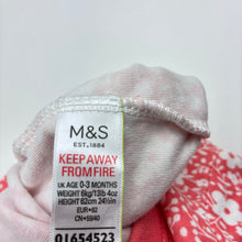 Load image into Gallery viewer, Girls M&amp;S, floral soft cotton coverall / romper, GUC, size 000,  