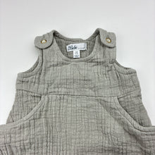 Load image into Gallery viewer, Unisex Bebe by Minihaha, crinkle cotton overalls / romper, FUC, size 000,  