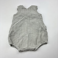 Load image into Gallery viewer, Unisex Bebe by Minihaha, crinkle cotton overalls / romper, FUC, size 000,  