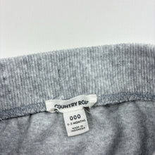 Load image into Gallery viewer, Unisex Country Road, grey velour pants / bottoms, elasticated, EUC, size 000,  