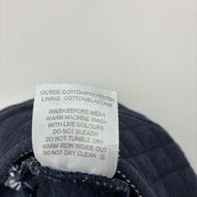 Load image into Gallery viewer, Unisex Marquise, navy quilted overalls / dungarees, wash fade, FUC, size 000,  