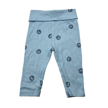 Load image into Gallery viewer, Unisex Anko, blue ribbed leggings / bottoms, lions, EUC, size 00,  