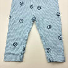 Load image into Gallery viewer, Unisex Anko, blue ribbed leggings / bottoms, lions, EUC, size 00,  