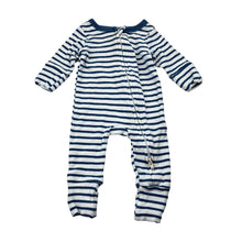 Load image into Gallery viewer, Unisex Cotton On, ribbed stretchy zip coverall / romper, GUC, size 0000,  