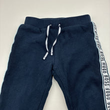 Load image into Gallery viewer, Boys Hugo Boss, navy fleece lined track pants, elasticated, GUC, size 1-2,  