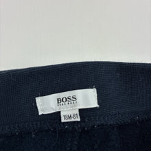 Load image into Gallery viewer, Boys Hugo Boss, navy fleece lined track pants, elasticated, GUC, size 1-2,  