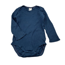 Load image into Gallery viewer, Unisex Bonds, blue ribbed cotton bodysuit / romper, GUC, size 1,  