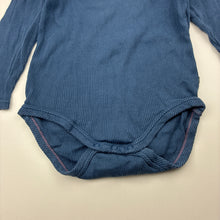 Load image into Gallery viewer, Unisex Bonds, blue ribbed cotton bodysuit / romper, GUC, size 1,  