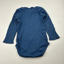 Load image into Gallery viewer, Unisex Bonds, blue ribbed cotton bodysuit / romper, GUC, size 1,  