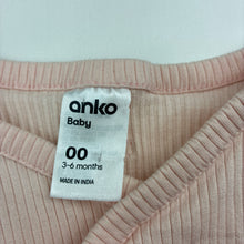 Load image into Gallery viewer, Girls Anko, stretchy ribbed bodysuit / romper, GUC, size 00,  
