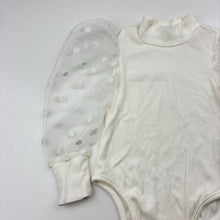Load image into Gallery viewer, Girls SHEIN, soft feel stretchy bodysuit / romper, sheer sleeves, EUC, size 0,  