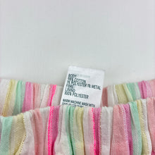 Load image into Gallery viewer, Girls Anko, lined cotton / metallic stripe skirt, elasticated, EUC, size 2,  