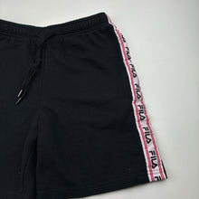 Load image into Gallery viewer, Unisex FILA, black casual shorts, elasticated, EUC, size 10,  