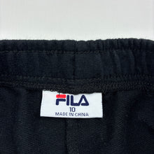 Load image into Gallery viewer, Unisex FILA, black casual shorts, elasticated, EUC, size 10,  