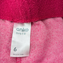 Load image into Gallery viewer, Girls Anko, pink terry shorts, elasticated, GUC, size 6,  
