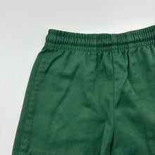 Load image into Gallery viewer, Unisex Scags, UPF 50+ green school shorts, elasticated, GUC, size 4,  