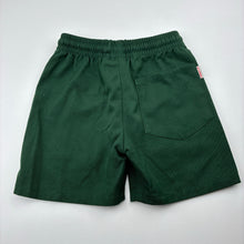 Load image into Gallery viewer, Unisex Scags, UPF 50+ green school shorts, elasticated, GUC, size 4,  