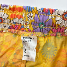 Load image into Gallery viewer, Girls Anko, colourful floral cotton shorts, elasticated, EUC, size 6,  