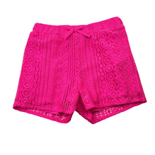 Load image into Gallery viewer, Girls Primark, lined pink lace shorts, elasticated, EUC, size 4-5,  