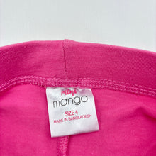 Load image into Gallery viewer, Girls Mango, pink stretchy bike shorts, GUC, size 4,  