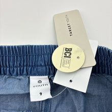 Load image into Gallery viewer, Girls Target, chambray cotton shorts, elasticated, NEW, size 9,  