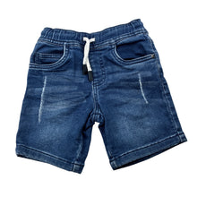 Load image into Gallery viewer, Boys Kids &amp; Co, distressed stretch knit denim shorts, elasticated, GUC, size 2,  