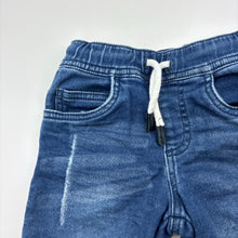 Load image into Gallery viewer, Boys Kids &amp; Co, distressed stretch knit denim shorts, elasticated, GUC, size 2,  