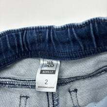 Load image into Gallery viewer, Boys Kids &amp; Co, distressed stretch knit denim shorts, elasticated, GUC, size 2,  