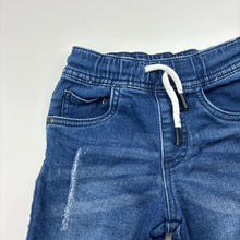Load image into Gallery viewer, Boys Kids &amp; Co, distressed stretch knit denim shorts, elasticated, GUC, size 3,  