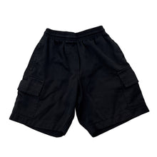 Load image into Gallery viewer, Boys PICKLES, black school cargo shorts, elasticated, GUC, size 4,  