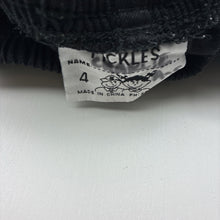 Load image into Gallery viewer, Boys PICKLES, black school cargo shorts, elasticated, GUC, size 4,  