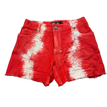 Load image into Gallery viewer, Girls Ksubi Kid, tie dyed stretch denim shorts, adjustable, EUC, size 12,  