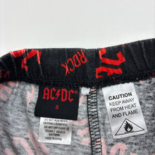 Load image into Gallery viewer, Boys ACDC, cotton pyjama shorts, wash fade, FUC, size 8,  