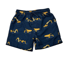Load image into Gallery viewer, Boys Anko, lightweight board shorts, elasticated, diggers, GUC, size 6,  