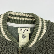 Load image into Gallery viewer, Unisex E of M, fleece lined teddy fleece zip up sweater, GUC, size 3,  