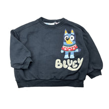 Load image into Gallery viewer, Unisex Zara, Bluey fleece lined sweater / jumper, wash fade, FUC, size 3-4,  