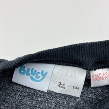 Load image into Gallery viewer, Unisex Zara, Bluey fleece lined sweater / jumper, wash fade, FUC, size 3-4,  