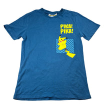 Load image into Gallery viewer, Boys Pokemon, blue cotton tee / top, Pikachu, EUC, size 10,  