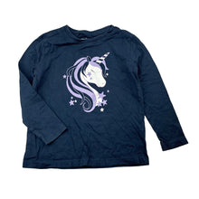 Load image into Gallery viewer, Girls Anko, cotton long sleeve tee / top, unicorn, GUC, size 3,  