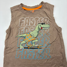 Load image into Gallery viewer, Boys Tilt, cotton singlet / tank top, dinosaur, EUC, size 2,  