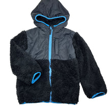 Load image into Gallery viewer, Boys Tilt, black zip up hooded jacket, EUC, size 6,  