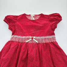 Load image into Gallery viewer, Girls Flower Girl, red &amp; white spot bubble party / formal dress, GUC, size 4, L: 55cm
