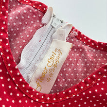 Load image into Gallery viewer, Girls Flower Girl, red &amp; white spot bubble party / formal dress, GUC, size 4, L: 55cm