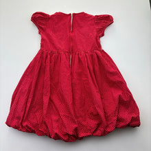 Load image into Gallery viewer, Girls Flower Girl, red &amp; white spot bubble party / formal dress, GUC, size 4, L: 55cm