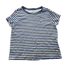 Load image into Gallery viewer, Girls Lily &amp; Dan, striped cotton tee / top, no size, armpit to armpit: 31.5cm, GUC, size 2-3,  
