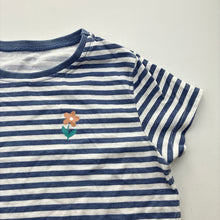 Load image into Gallery viewer, Girls Lily &amp; Dan, striped cotton tee / top, no size, armpit to armpit: 31.5cm, GUC, size 2-3,  