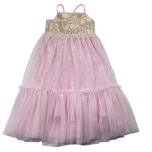 Load image into Gallery viewer, Girls Target, tulle &amp; sequin party dress, light marks front &amp; back of skirt, FUC, size 4, L: 65cm