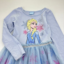 Load image into Gallery viewer, Girls Disney, Frozen Elsa cotton &amp; tulle dress, FUC, size 4, L: 56cm