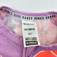 Load image into Gallery viewer, Girls Bonds, zip wondersuit / zippy / romper, wash fade &amp; light marks, FUC, size 2,  
